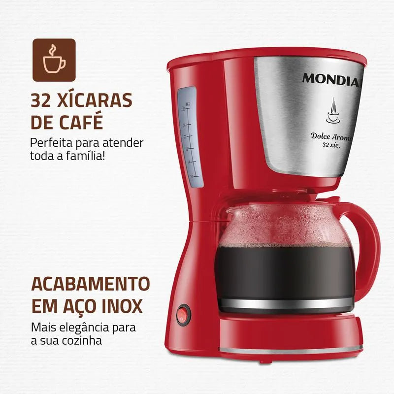 Cafeteira Elétrica Mondial Dolce Arome Inox C-32-32X-R