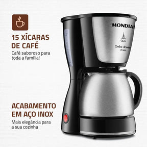 Cafeteira Elétrica Mondial Dolce Arome C-34JI-15X