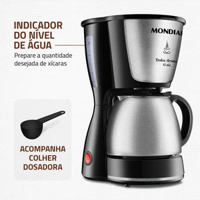 Cafeteira Elétrica Mondial Dolce Arome C-34JI-15X