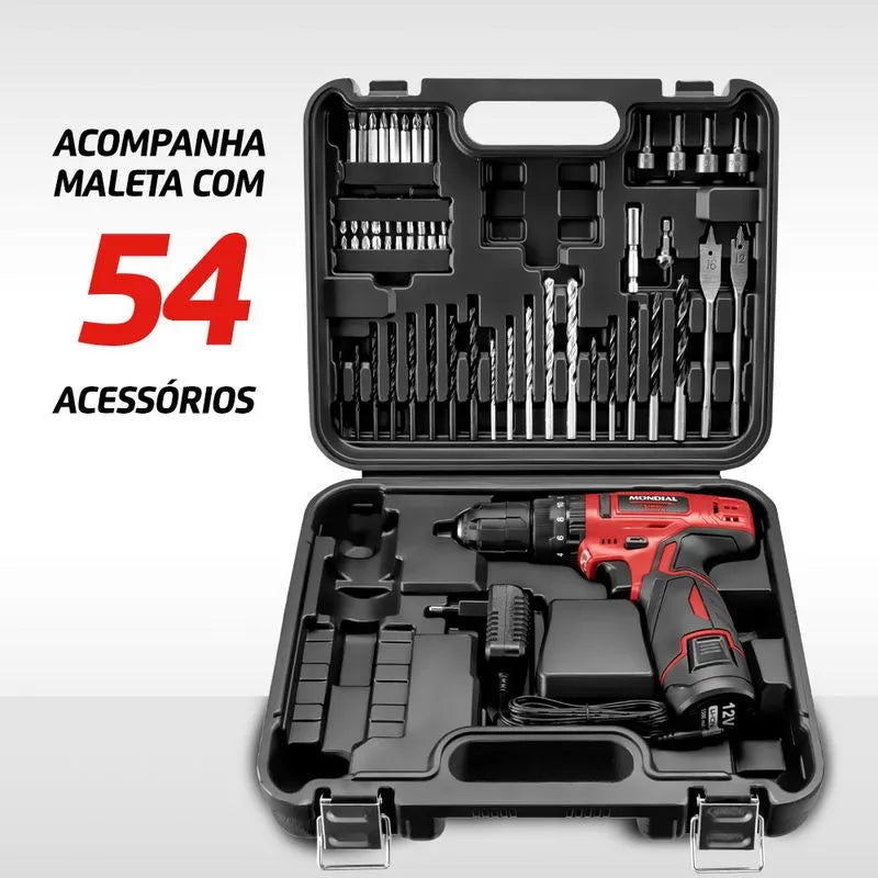 PI-11MA - Parafusadeira e Furadeira com Maleta BIVOLT - Mondial