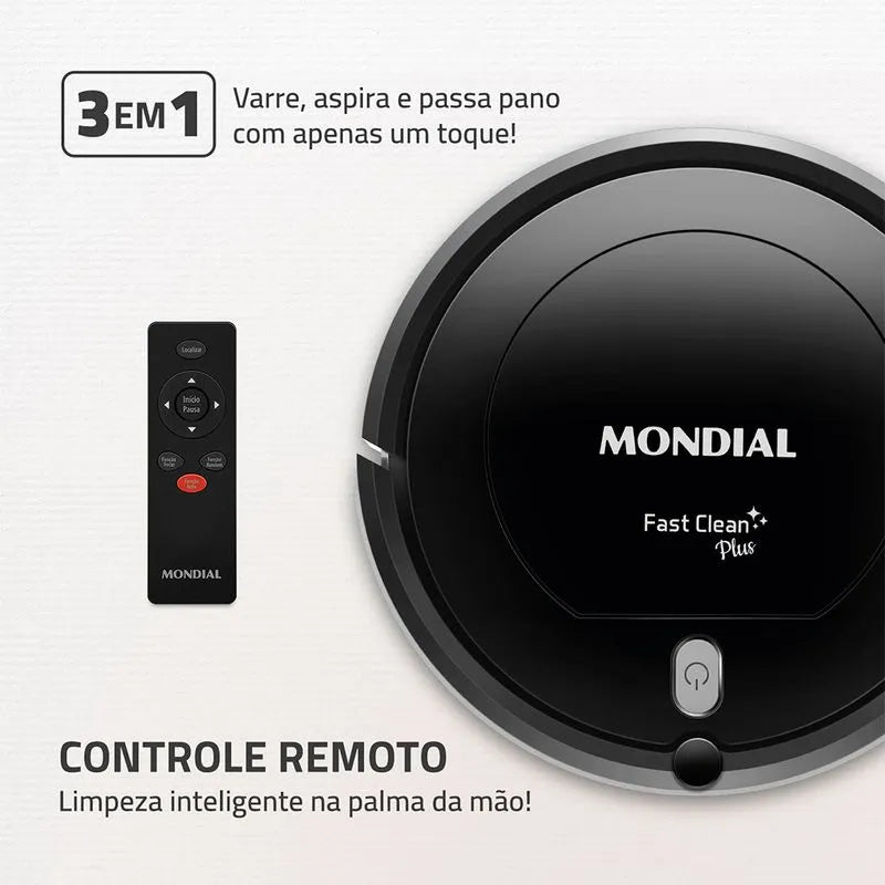 Robô Aspirador de Pó Fast Clean Plus Mondial RB-03