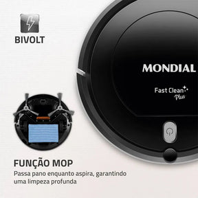 Robô Aspirador de Pó Fast Clean Plus Mondial RB-03