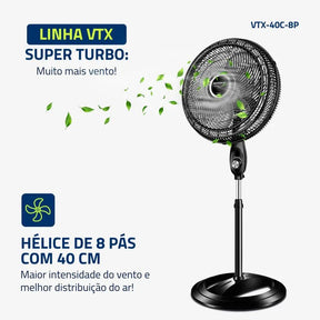 Ventilador de Coluna Mondial Turbo 8 Pás 40 cm VTX-40C-8P