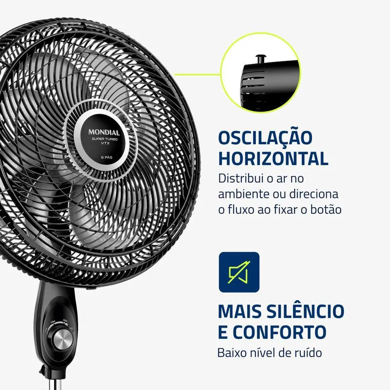 Ventilador de Coluna Mondial Turbo 8 Pás 40 cm VTX-40C-8P