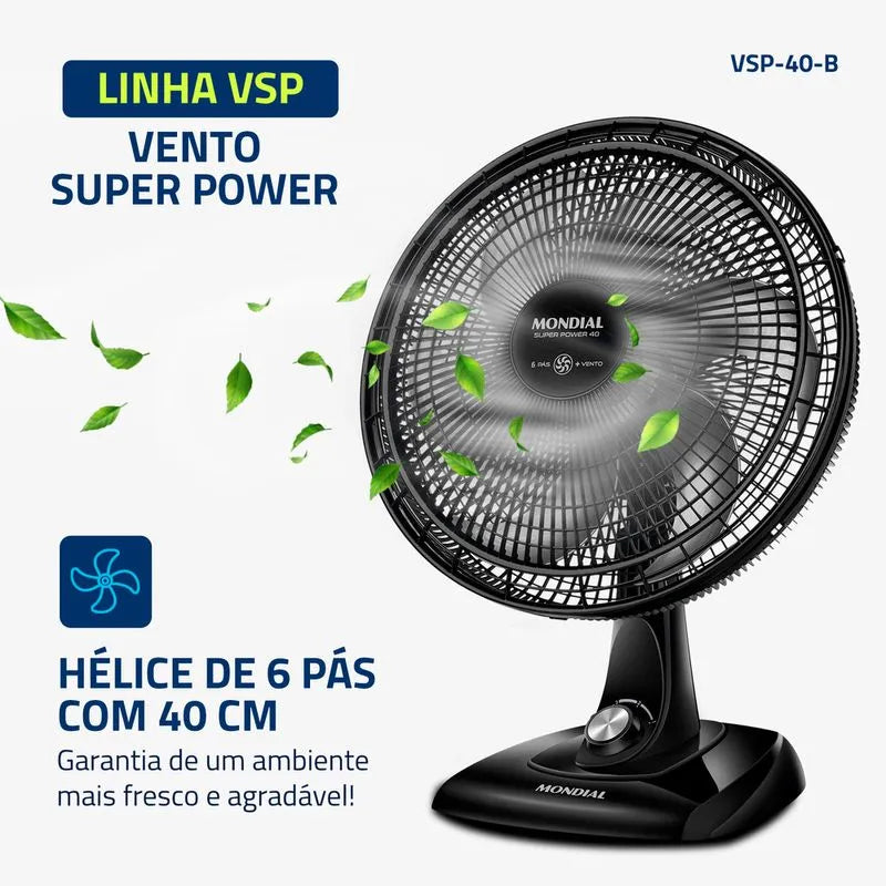 Ventilador Super Power Mondial -Compre 2 pelo Preço de 1 - Frete Grátis p/ todo o Brasil