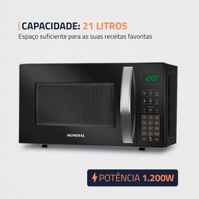 Micro-ondas 21L Mondial MO-01-21-B