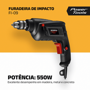 Furadeira de Impacto Mondial Power Tools FI-09