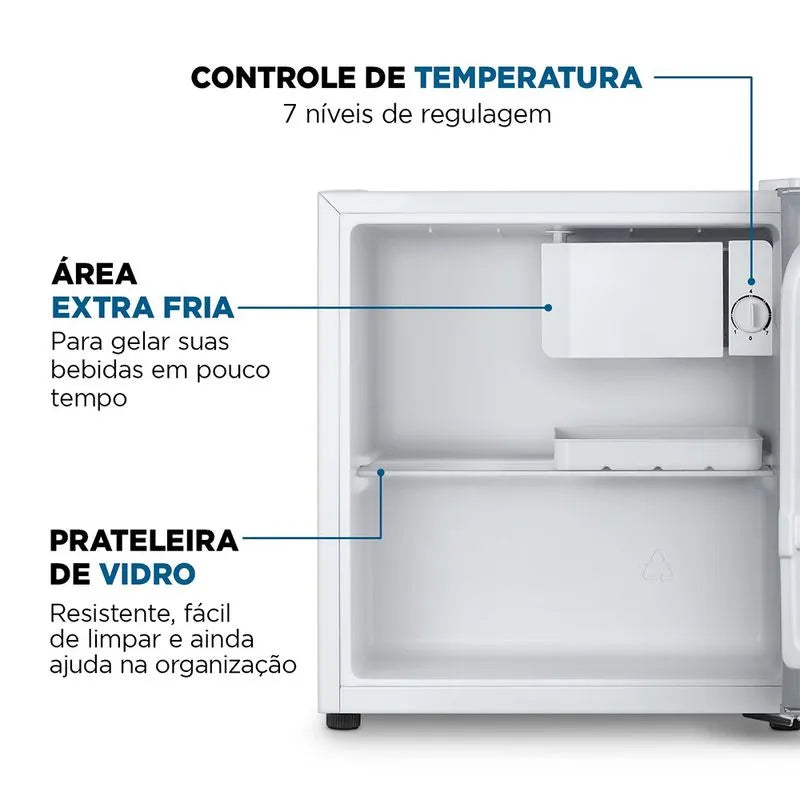 Frigobar Mondial 46L Porta Reversível Branco FGB-01-W50