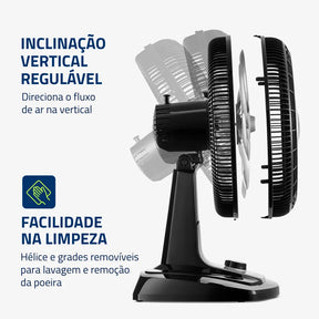 Ventilador de Mesa Mondial Turbo 8 Pás VTX-40-8P